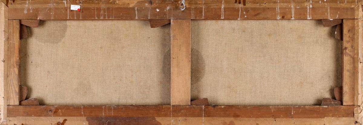 Pittore del XVIII Secolo - Paesaggio Fluviale con Rinaldo e Armida
