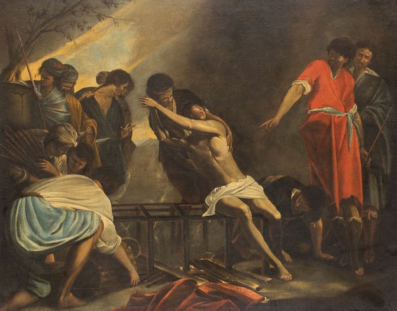 Bernardo Cavallino (bottega) - Martirio di San Lorenzo
