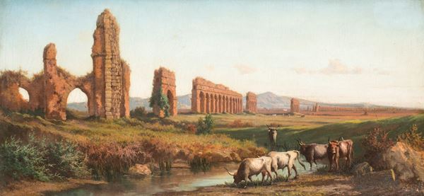 Paesaggio con acquedotto romano