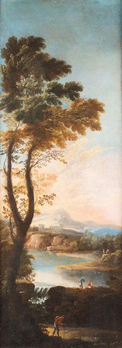Alessio De Marchis - Paesaggio Fluviale con Viandante