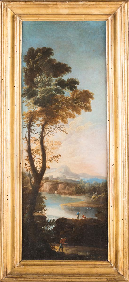 Alessio De Marchis - Paesaggio Fluviale con Viandante