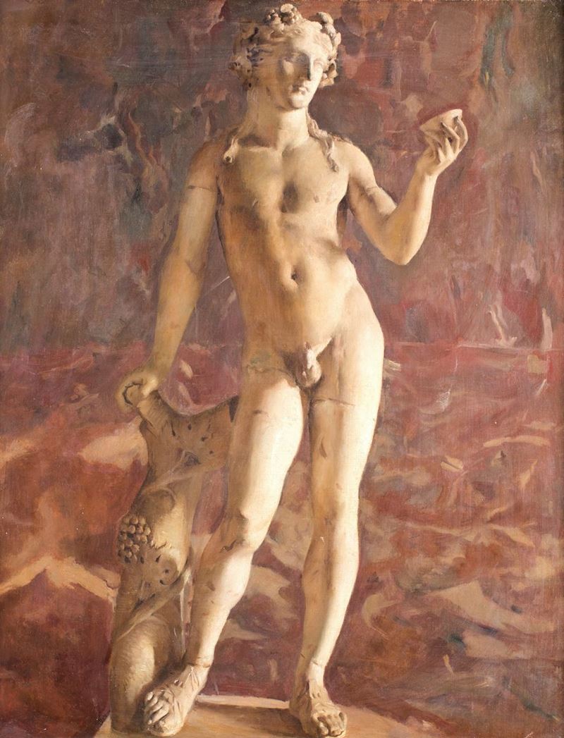 Pittore del XIX Secolo - Studio per Statua di Giovane Bacco