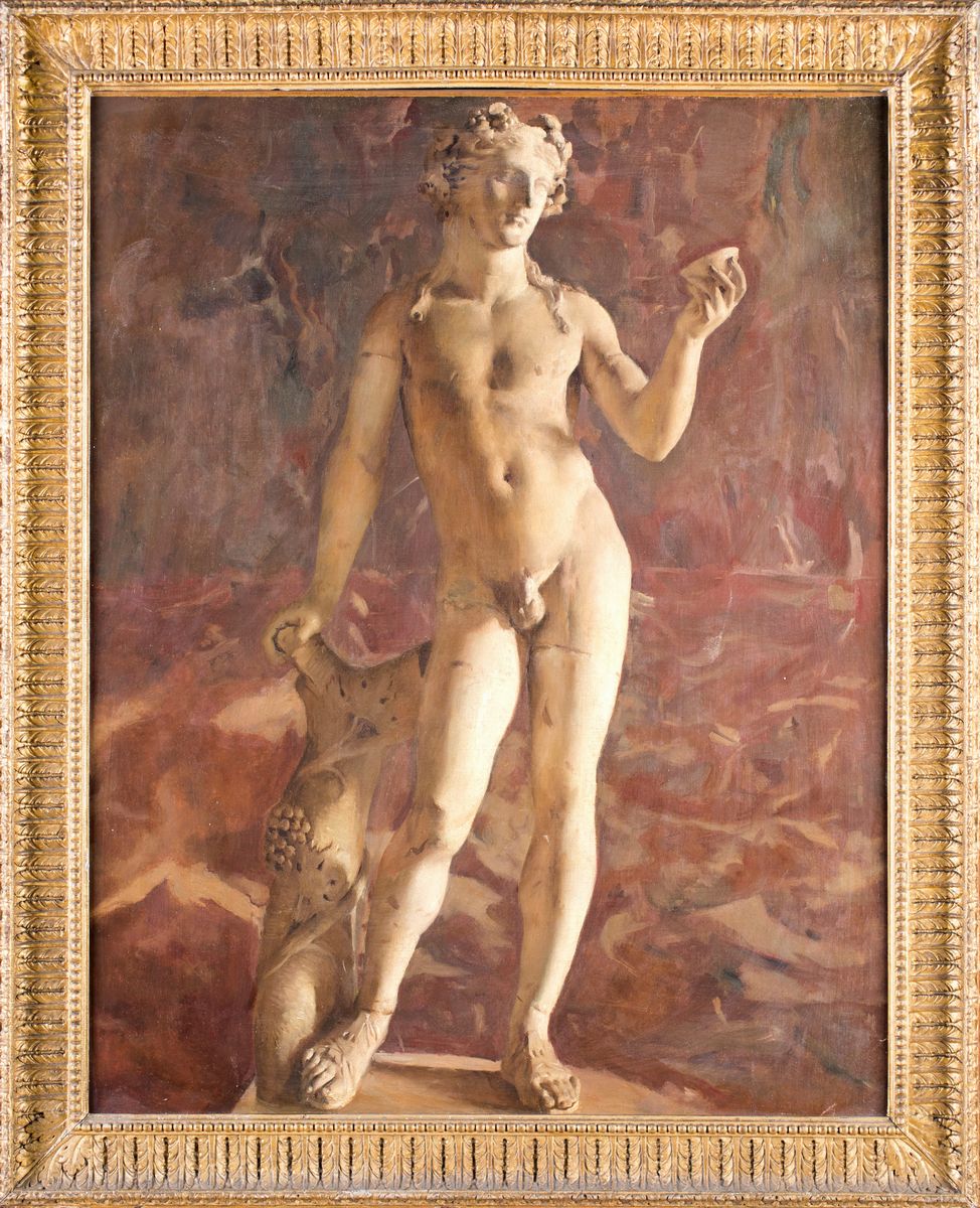 Pittore del XIX Secolo - Studio per Statua di Giovane Bacco