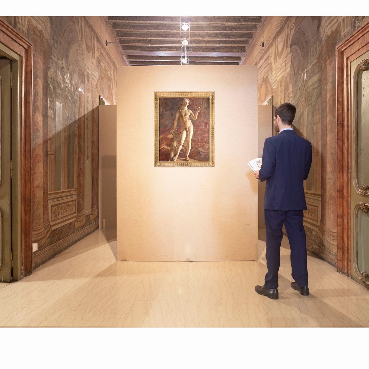 Pittore del XIX Secolo - Studio per Statua di Giovane Bacco