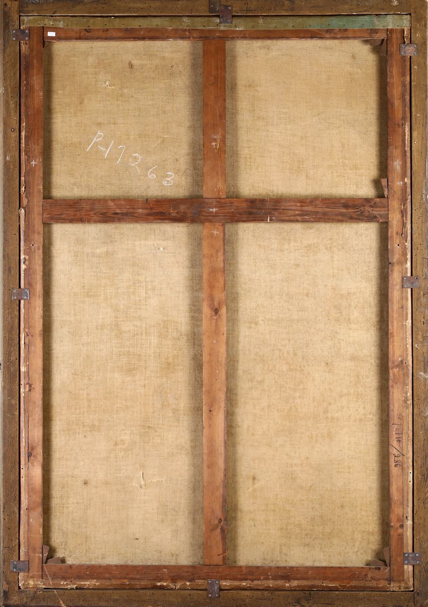 Pittore del XVIII Secolo - Scorcio di Tivoli con i Resti del Tempio di Vesta e il Fiume Aniene