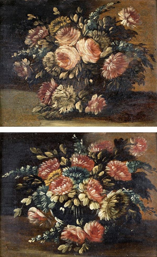 Scuola Italiana del XIX secolo - Natura morta di fiori
