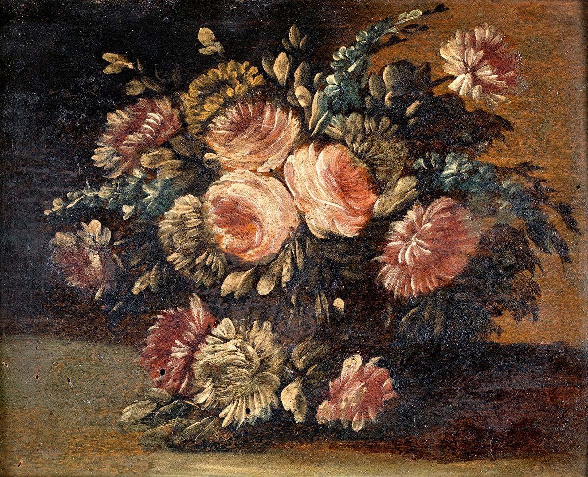 Scuola Italiana del XIX Secolo - Natura Morta di Fiori