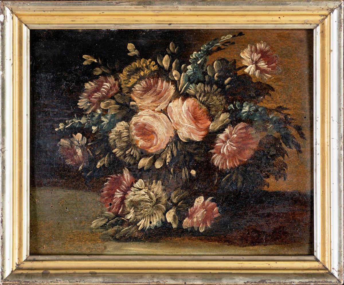 Scuola Italiana del XIX Secolo - Natura Morta di Fiori