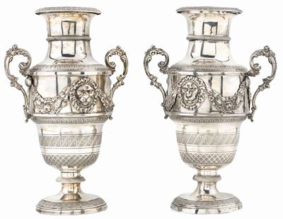 Coppia di Vasi Biansati in Argento, Torino, Metà del XIX Secolo