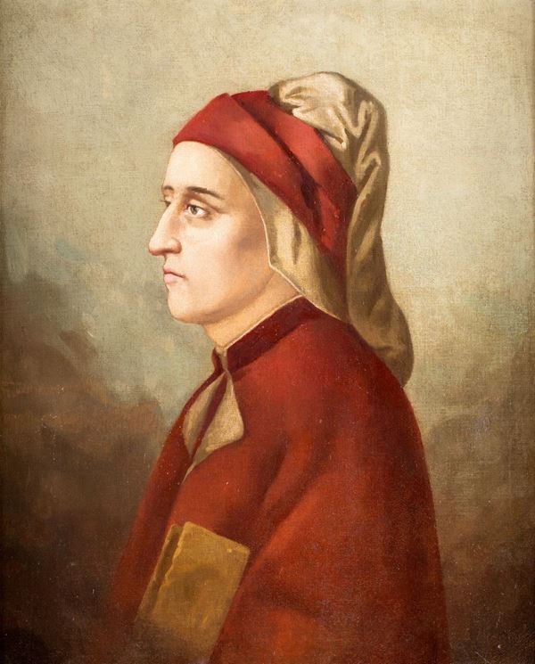Pittore del XIX secolo - Ritratto di Dante Alighieri