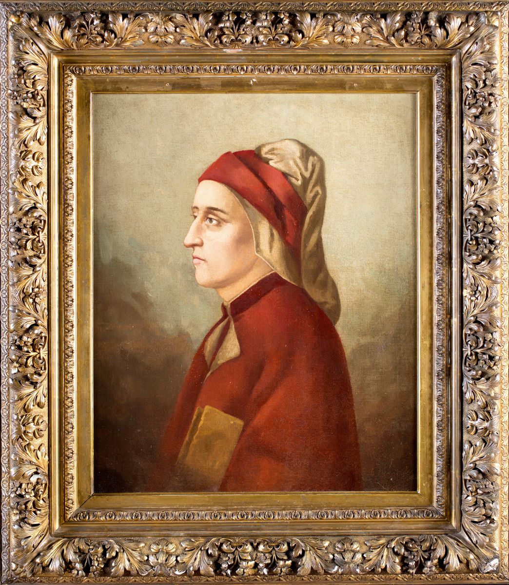 Pittore del XIX Secolo - Ritratto di Dante Alighieri