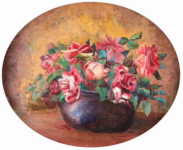 Vincenzo De Stefani - Natura morta di fiori