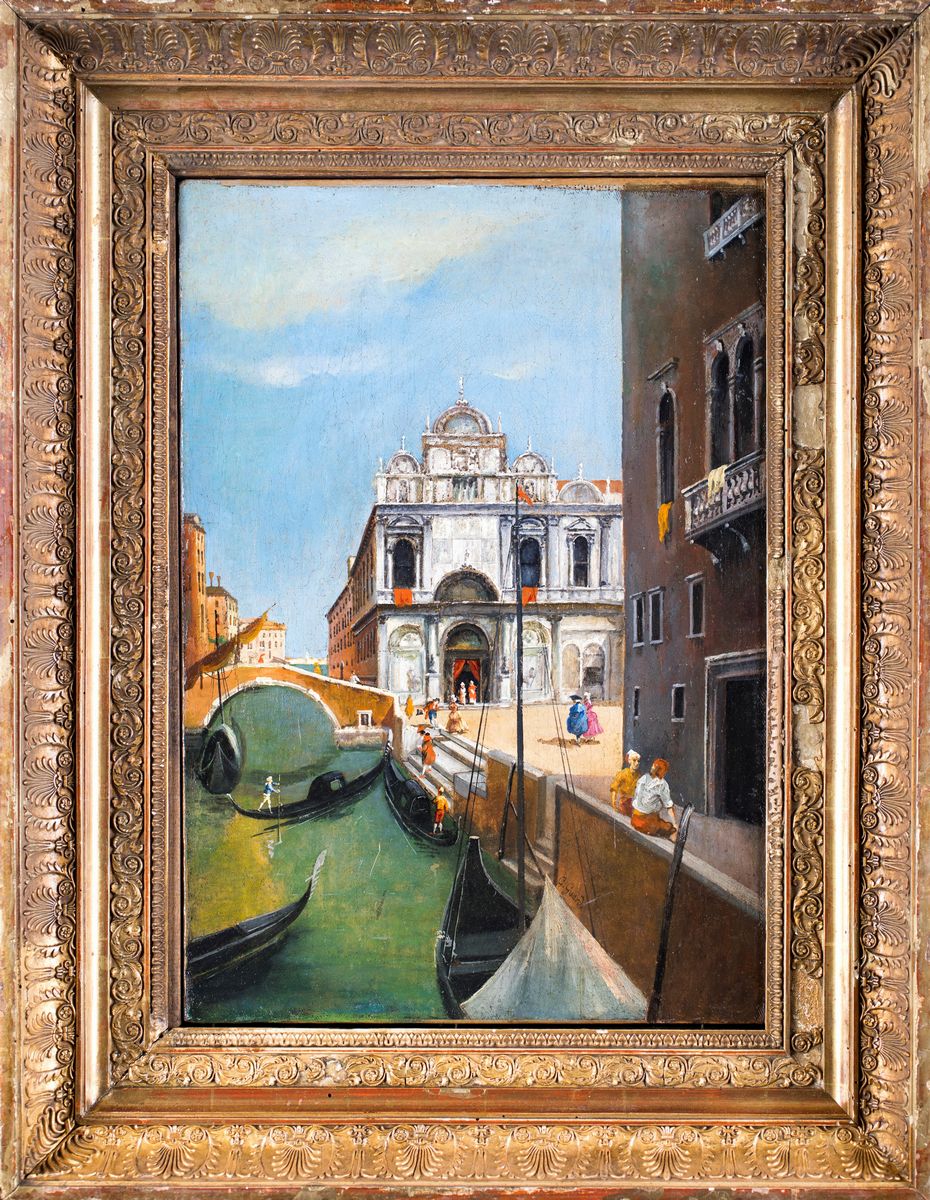 Pittore del XIX/XX Secolo - Scorcio di Venezia