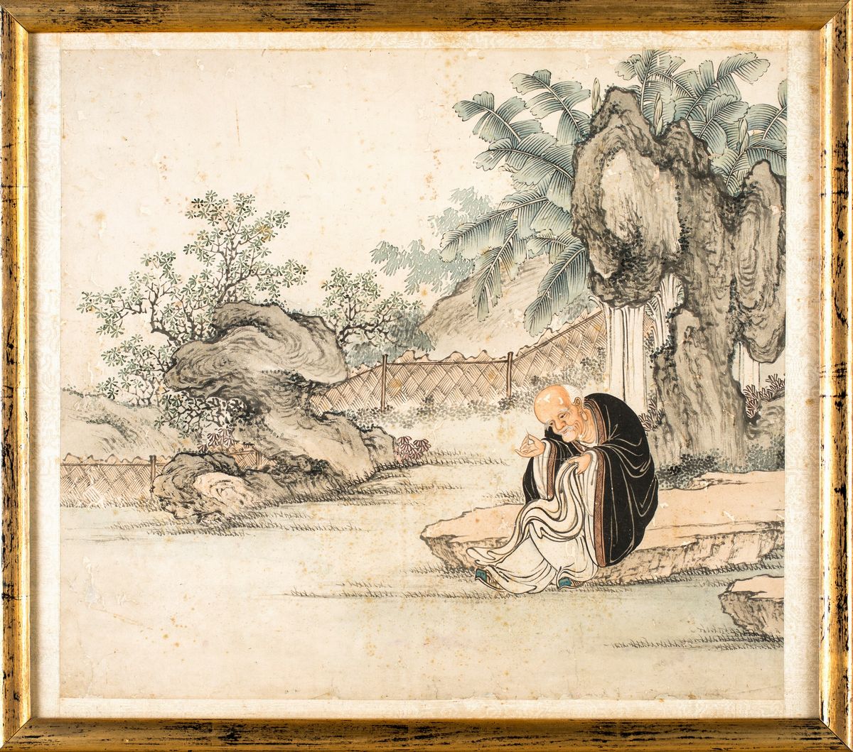 Coppia di Antiche Illustrazioni Cinesi