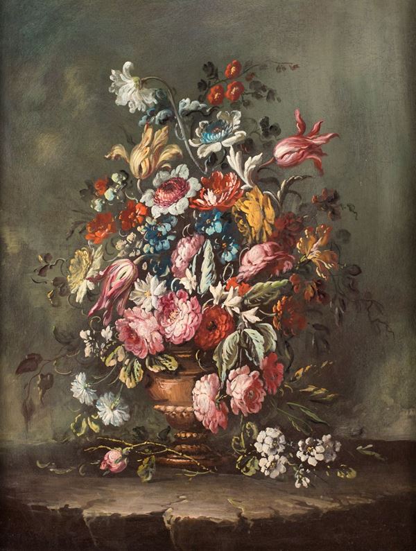 Scuola veneta, fine del XVIII secolo - Natura morta di fiori