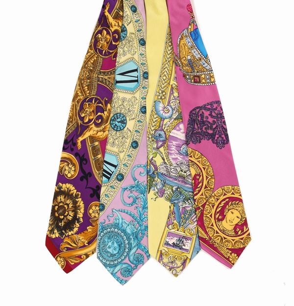 Gianni Versace, lotto di quattro cravatte