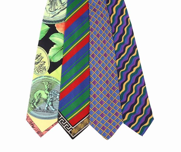 Gianni Versace, lotto di quattro cravatte
