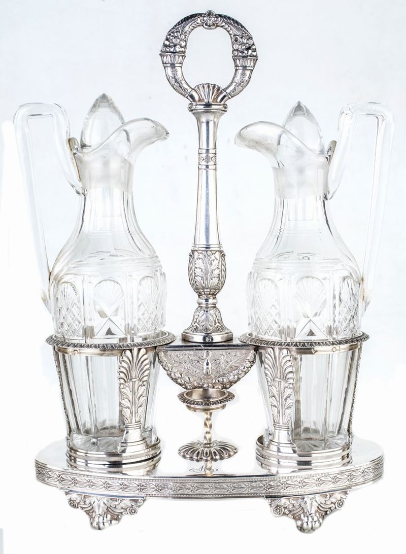 Oliera in Argento 950/1000, Parigi 1820 Ca., Argentiere S.j.p