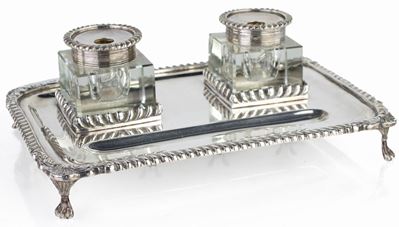 Calamaio in Argento Sterling, Milano, Fine XIX/inizio XX Secolo, Argentiere A.r.