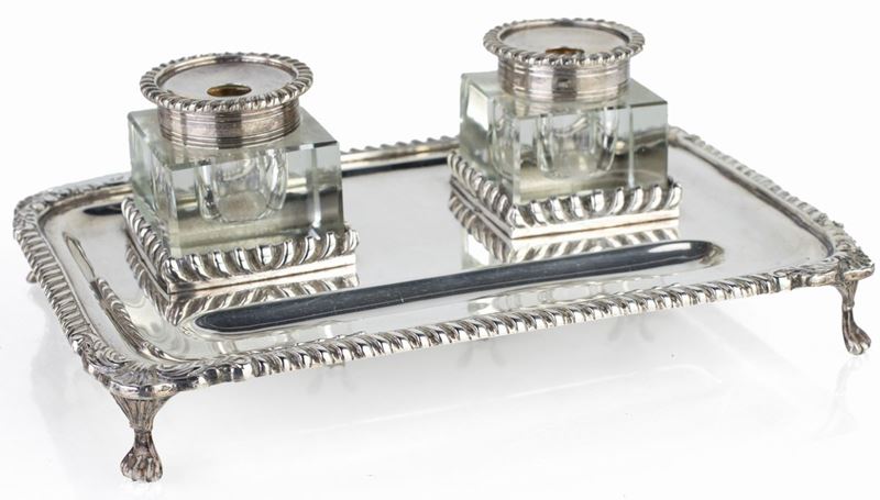 Calamaio in Argento Sterling, Milano, Fine XIX/inizio XX Secolo, Argentiere A.r.