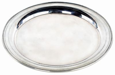 Vassoio Circolare in Argento Sterling, Edgeworth By Gorham, Stati Uniti, Inizi del XX Secolo