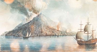 Veduta Dell'isola di Stromboli, Tav. XXXVII