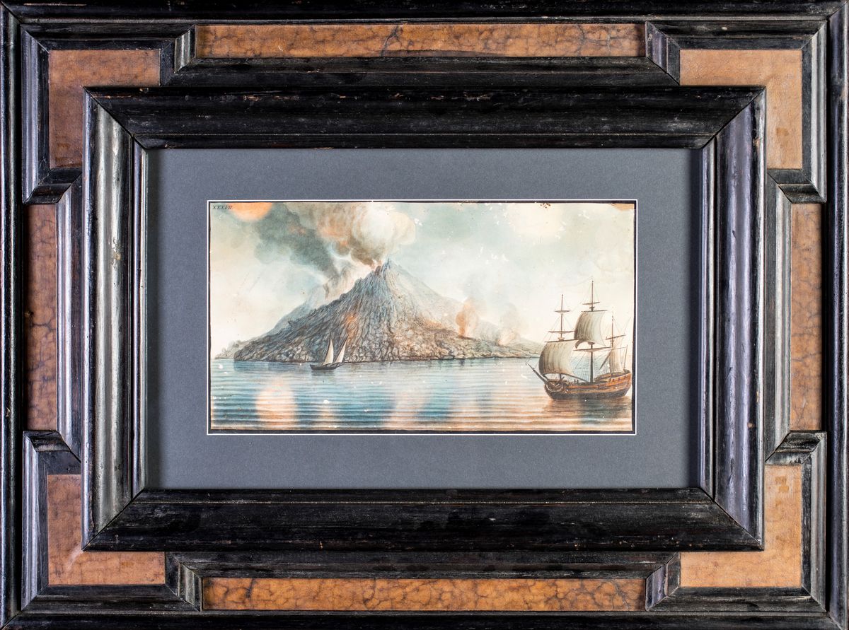 Pietro Fabris - Veduta Dell'isola di Stromboli, Tav. XXXVII