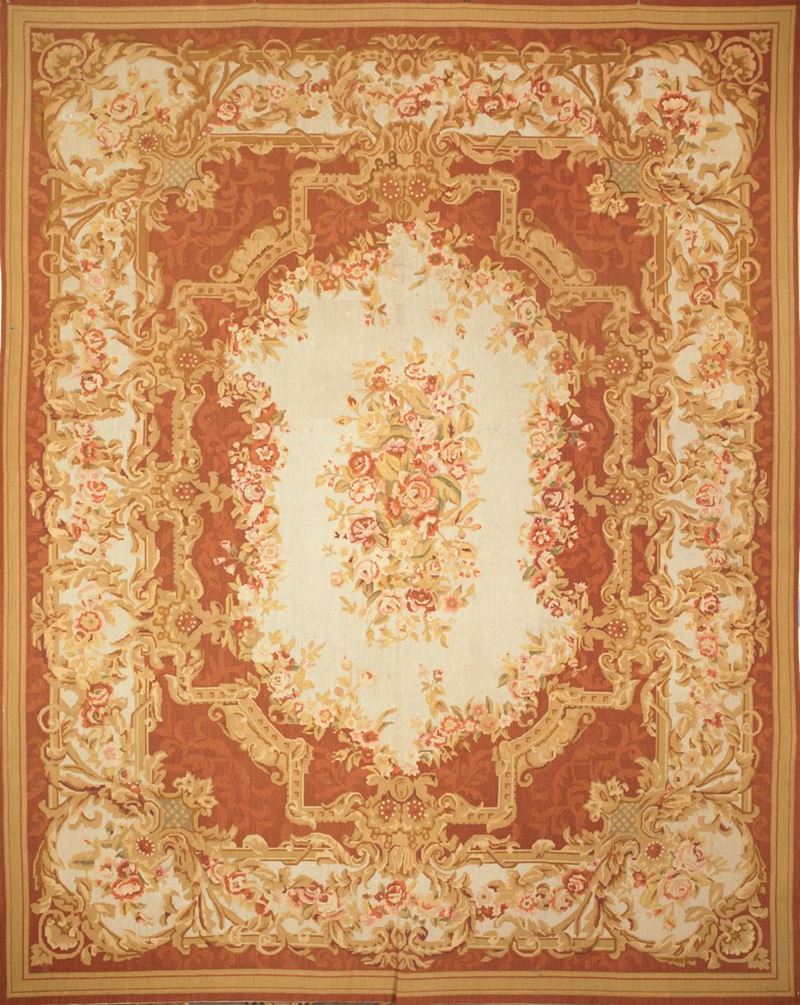 Tappeto Meccanico con Disegno Aubusson