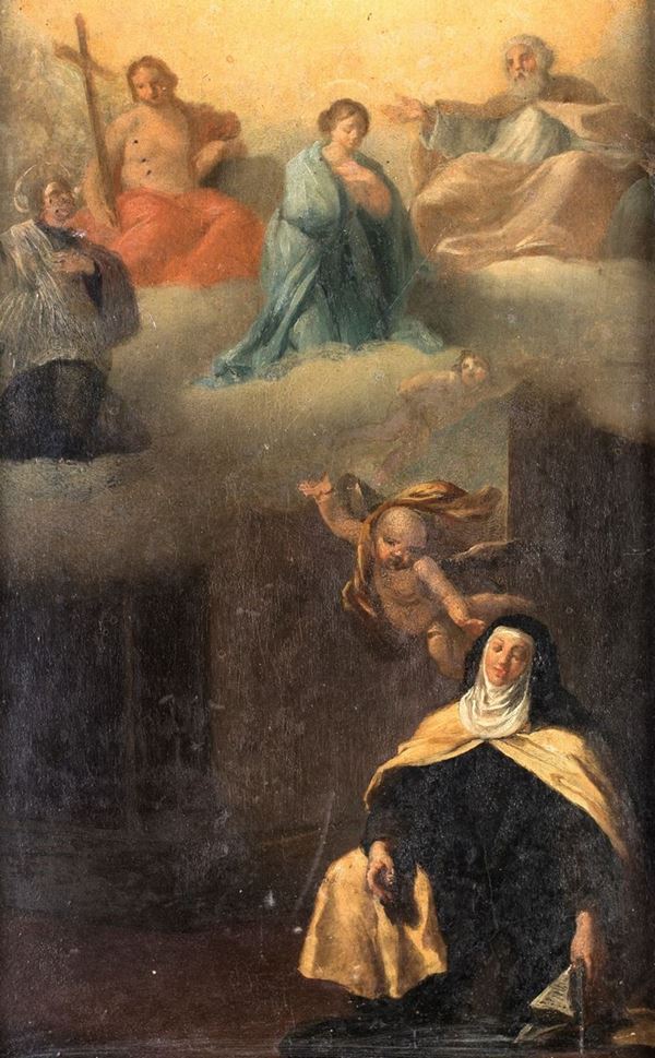 Pittore del XVIII secolo - Estasi di Santa Chiara