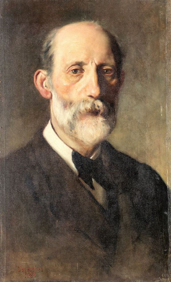 Pittore del XIX secolo - Ritratto maschile con barba