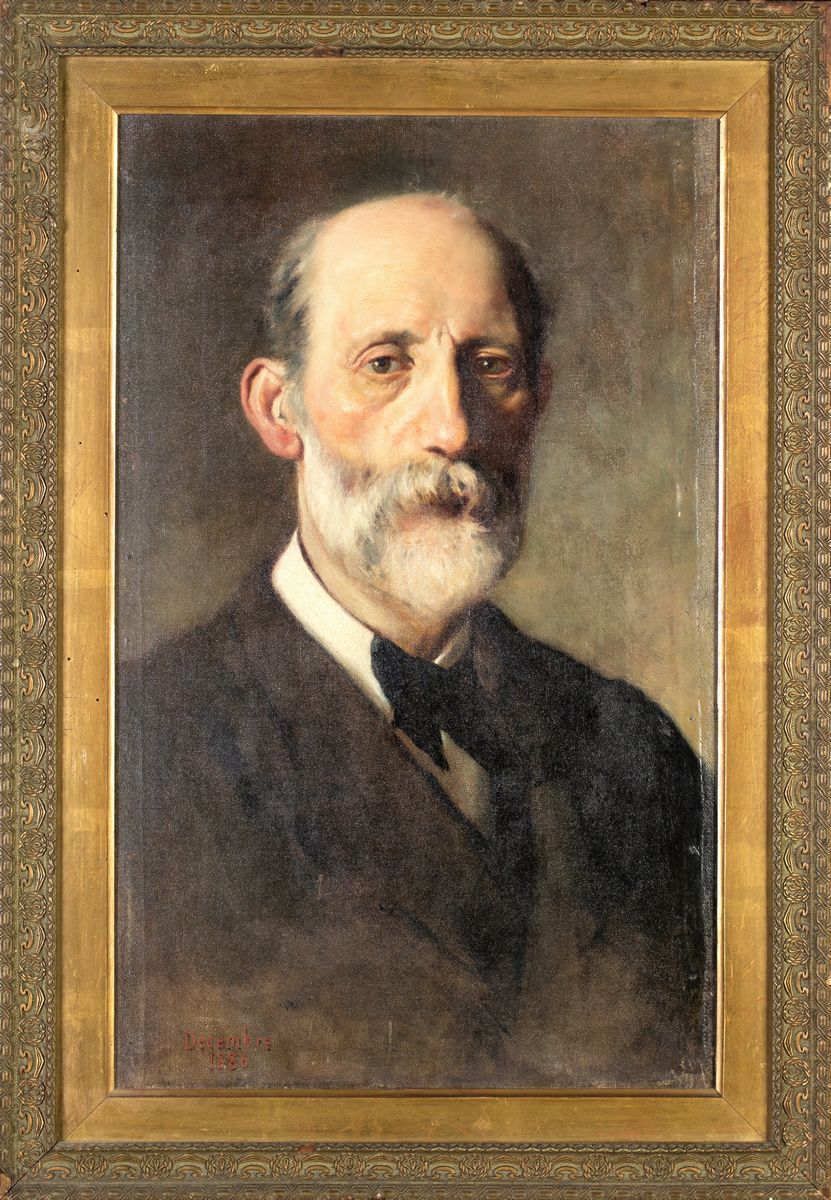 Pittore del XIX Secolo - Ritratto Maschile con Barba