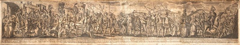 Antica Incisione Realizzata in Quattro Lastre