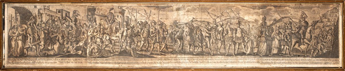 Antica Incisione Realizzata in Quattro Lastre