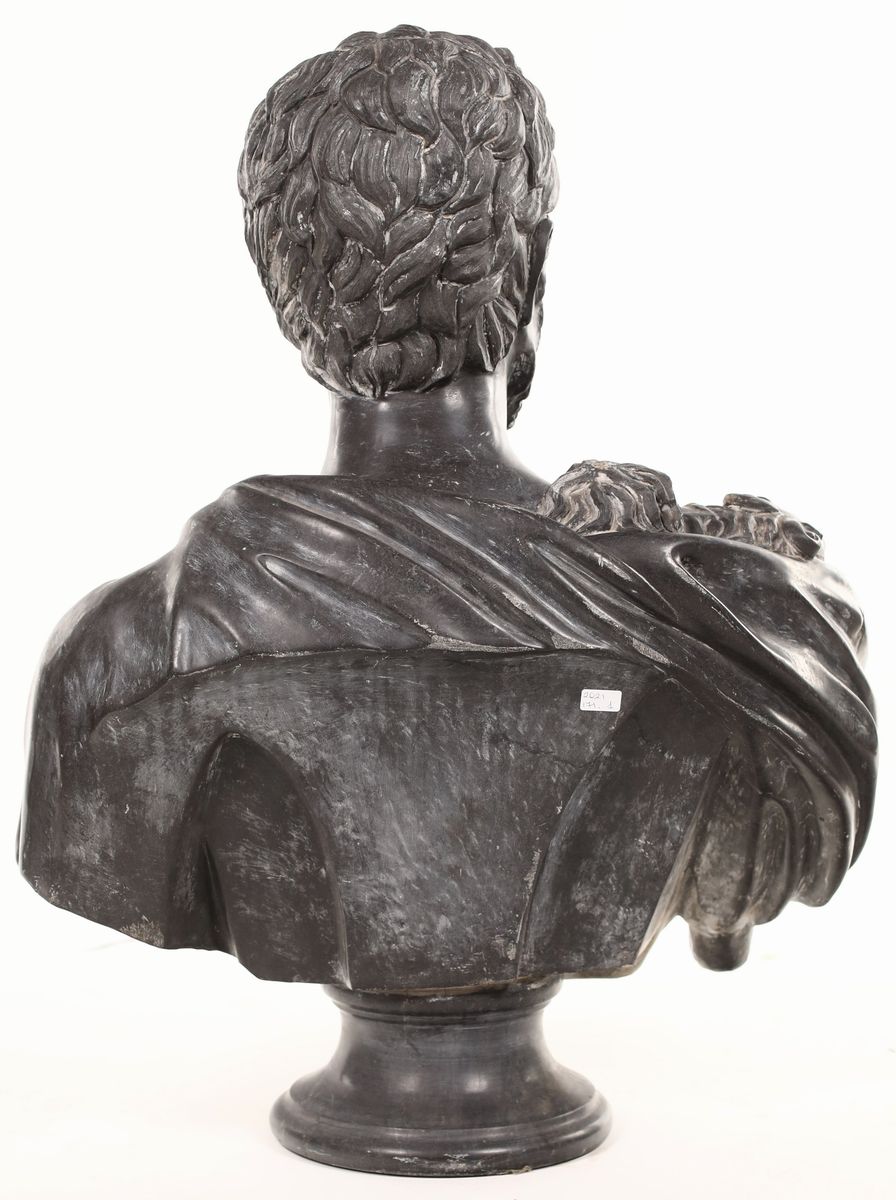 Busto di Cosimo i De Medici in Marmo Nero, XIX Secolo