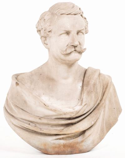 Busto in Marmo Bianco, XIX Secolo