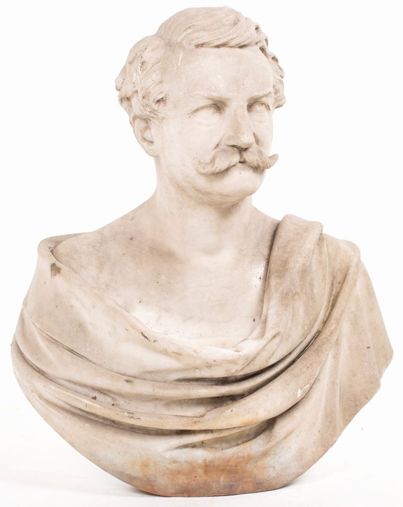 Busto in Marmo Bianco, XIX Secolo