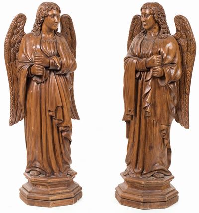 Coppia di Sculture in Legno, Fine del XVIII Secolo