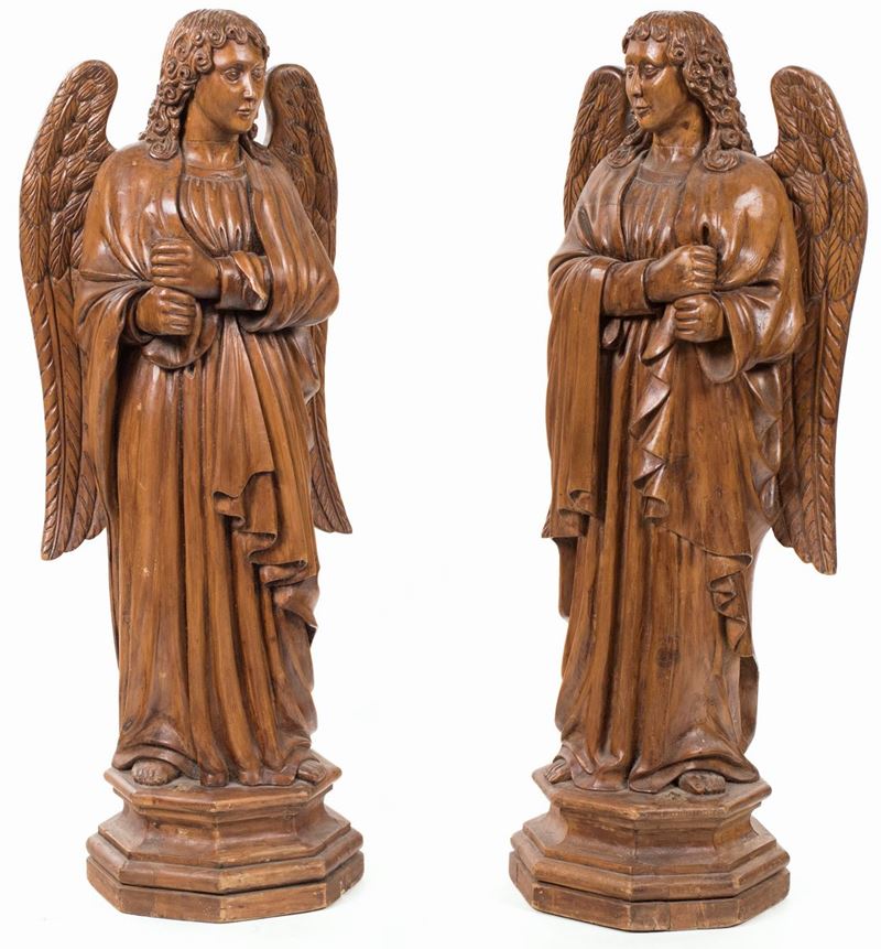 Coppia di Sculture in Legno, Fine del XVIII Secolo