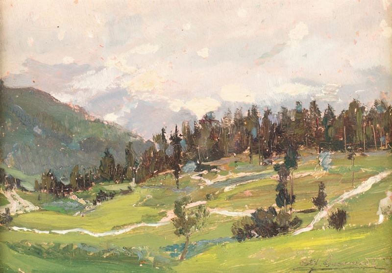 Antonio Federico Leonardi - Paesaggio a Sezzadio