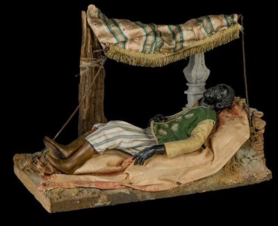 Dormiente Moro Sotto una Tenda