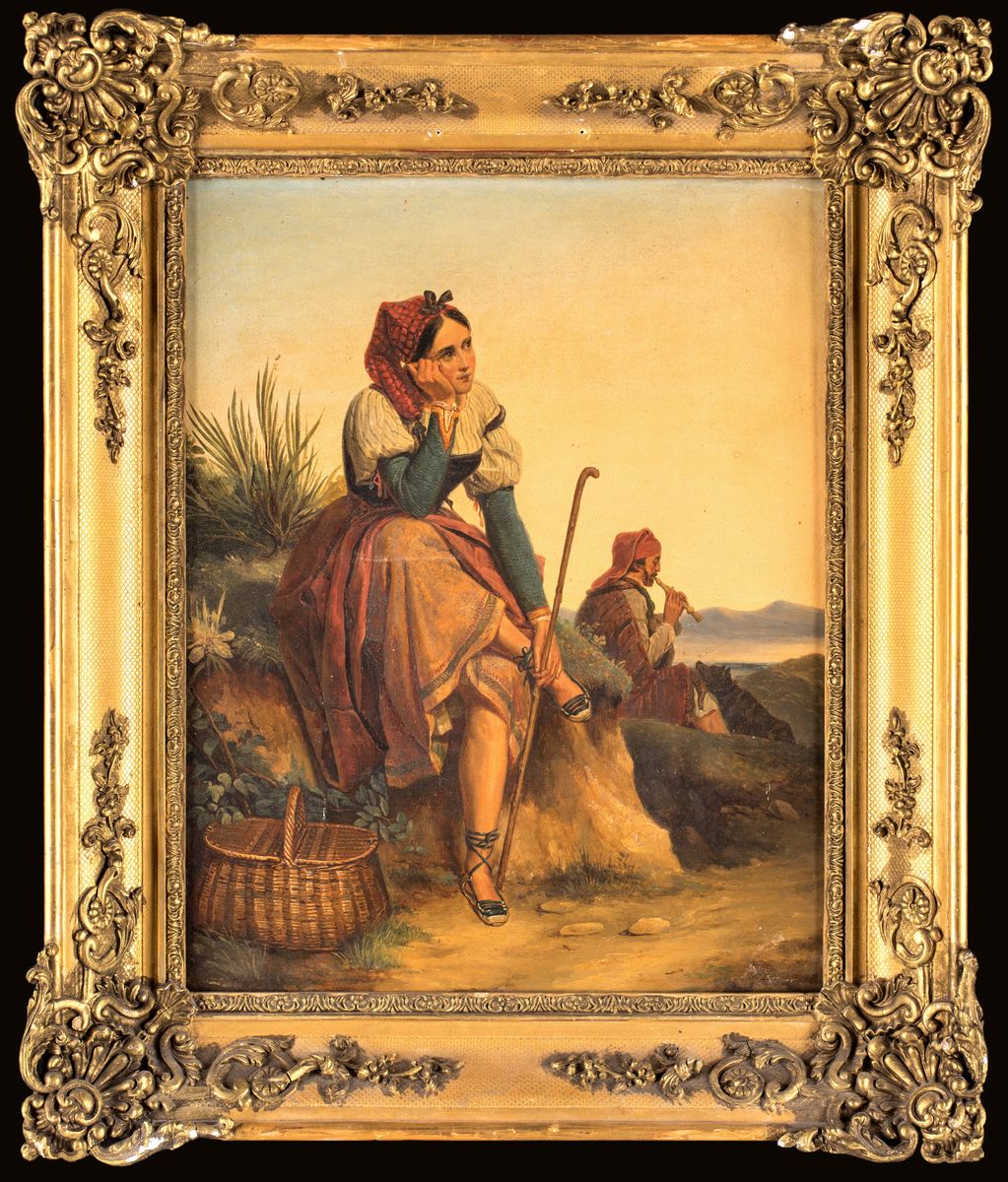 Pittore del XIX Secolo - Pastorella