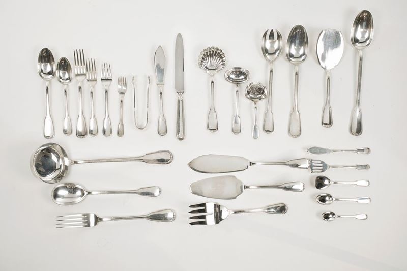 Servizio di Posate in Argento a Titolo 800 per Dodici