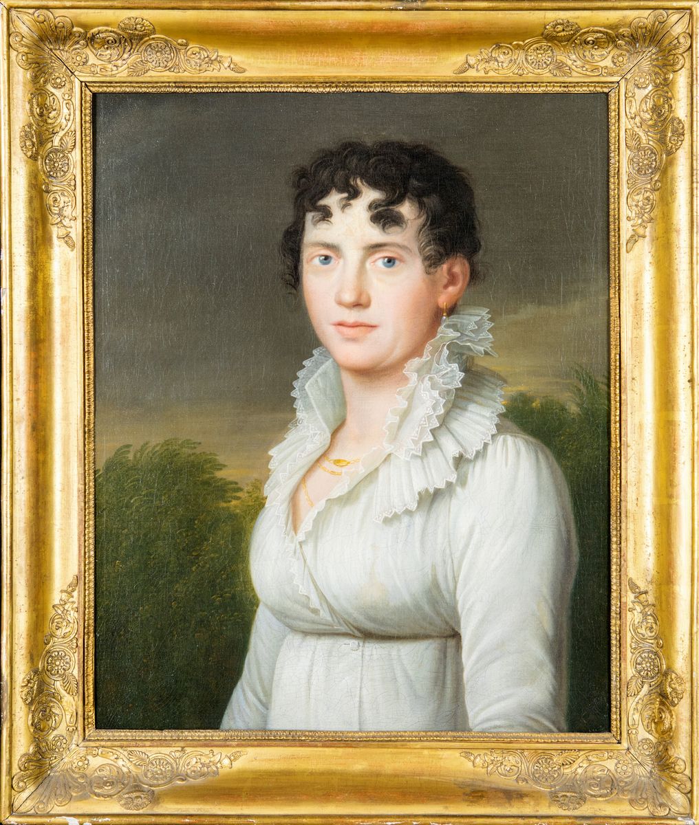 Pittore Neoclassico - Ritratto di Gentildonna