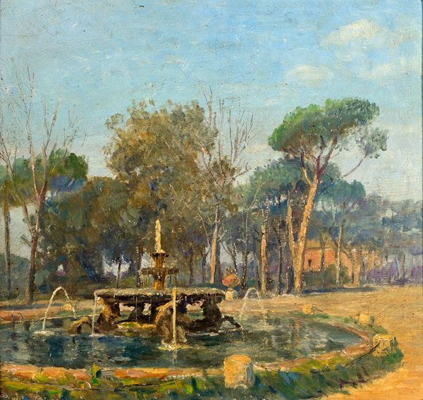 Paolo Ferretti - La fontana dei cavalli marini a Villa Borghese
