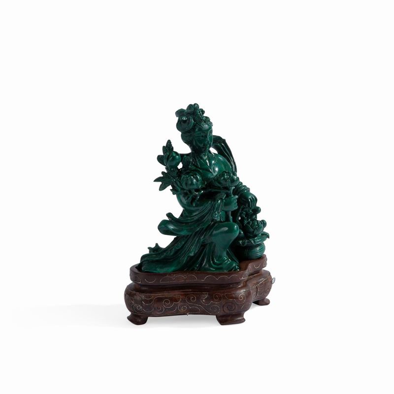 Intaglio in Malachite, Cina, XX Secolo