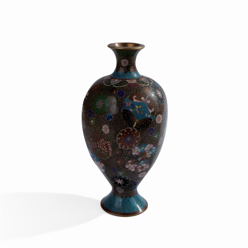 Vasetto in Metallo Cloisonné, Cina, XIX/XX Secolo