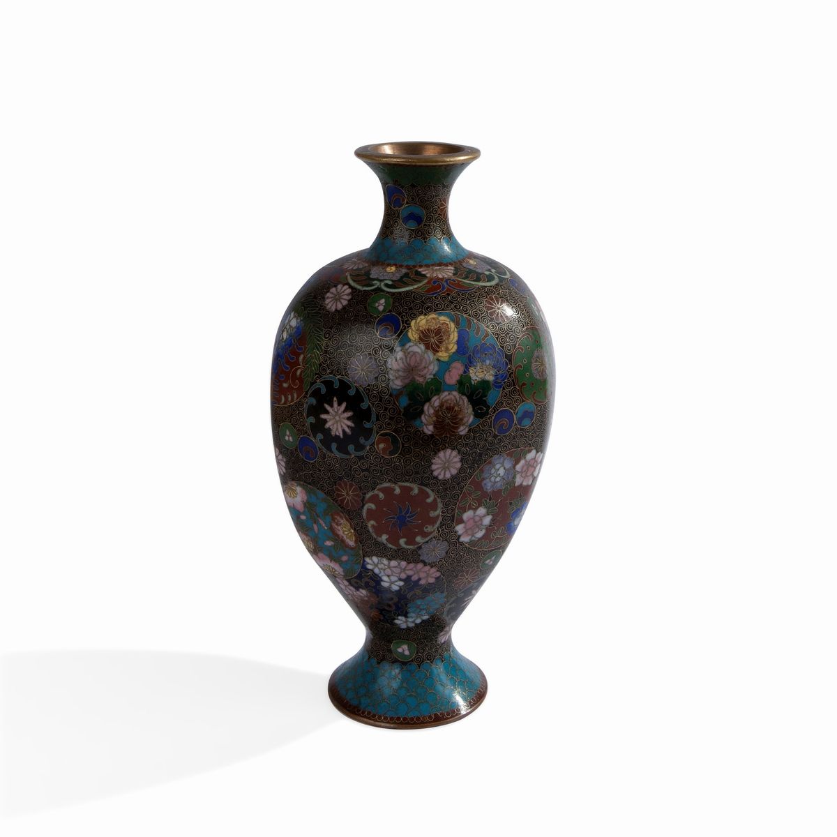 Vasetto in Metallo Cloisonné, Cina, XIX/XX Secolo