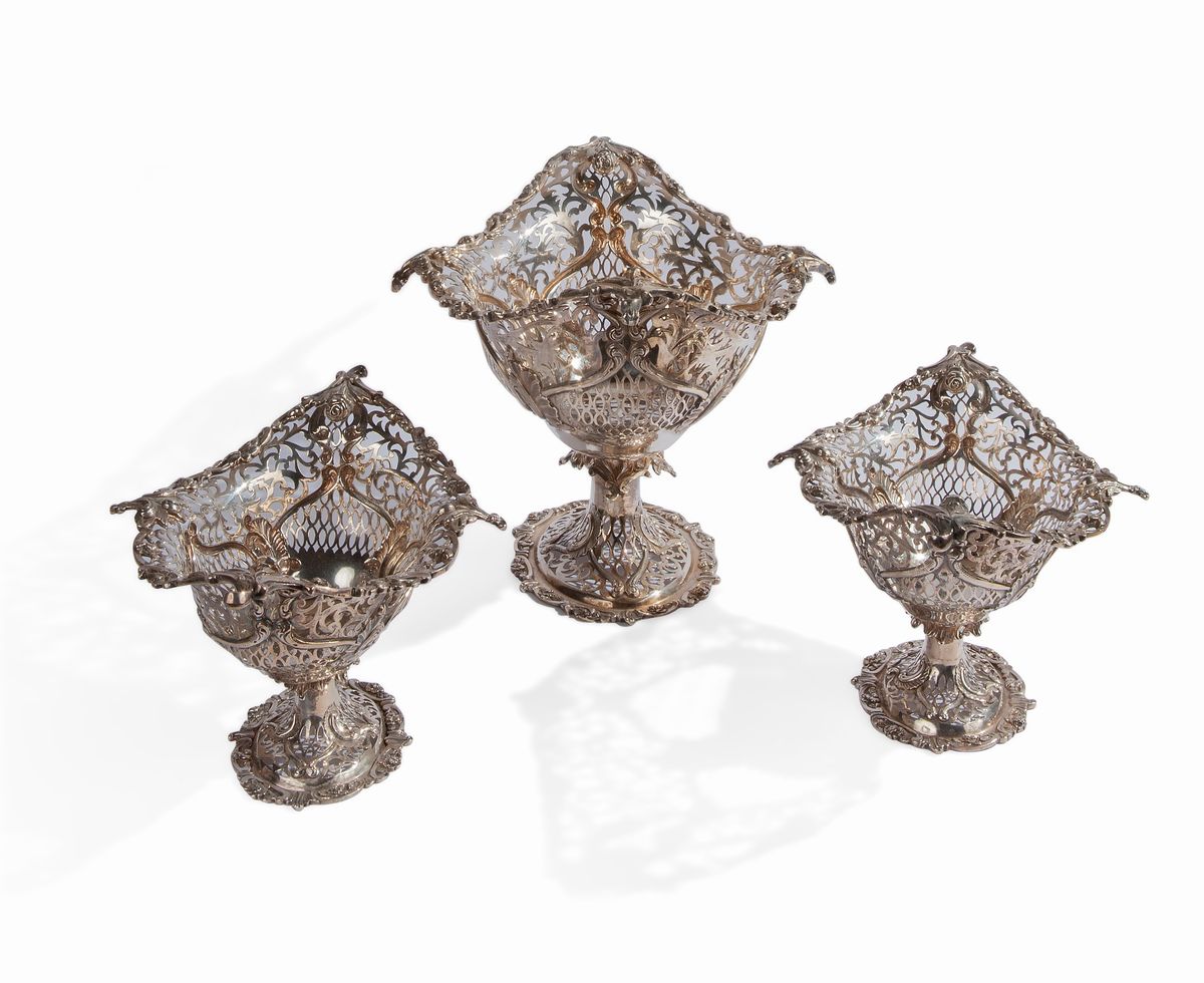 Trittico in Argento, Londra, 1908, Argentieri Goldsmiths & Silversmiths Company