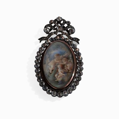 Spilla con Miniatura, Fine del XIX/inizio del XX Secolo