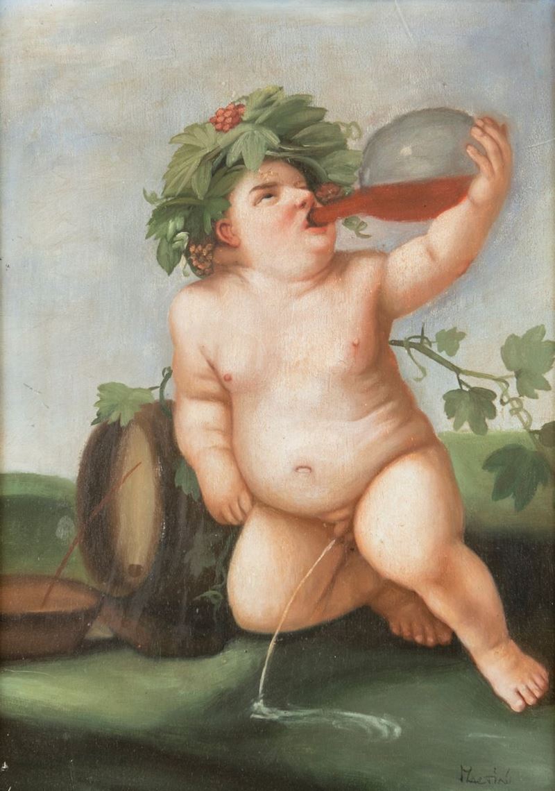 Pittore del XIX/XX Secolo - Bacco che Beve